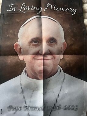 In Loving Memory Pope Francis Flag